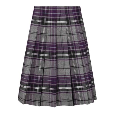 Tartan Stitch Down Pleat Skirt